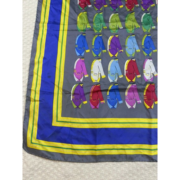 MANTERO Silk Scarf Petticoats Jackets Square Vintage 33/34.5"‎ - Picture 4 of 14